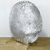 7.5ft Sparkly Silver Big Payette Sequin Round Fitted Wedding Arch Cover