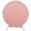 7.5ft Matte Dusty Rose Round Spandex Fit Wedding Backdrop Stand Cover
