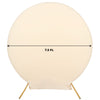 7.5ft Matte Beige Round Spandex Fit Wedding Backdrop Stand Cover