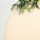 7.5ft Matte Beige Round Spandex Fit Wedding Backdrop Stand Cover