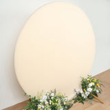 Matte Beige Round Spandex Fit Party Backdrop Stand Cover: The Perfect Event Decor