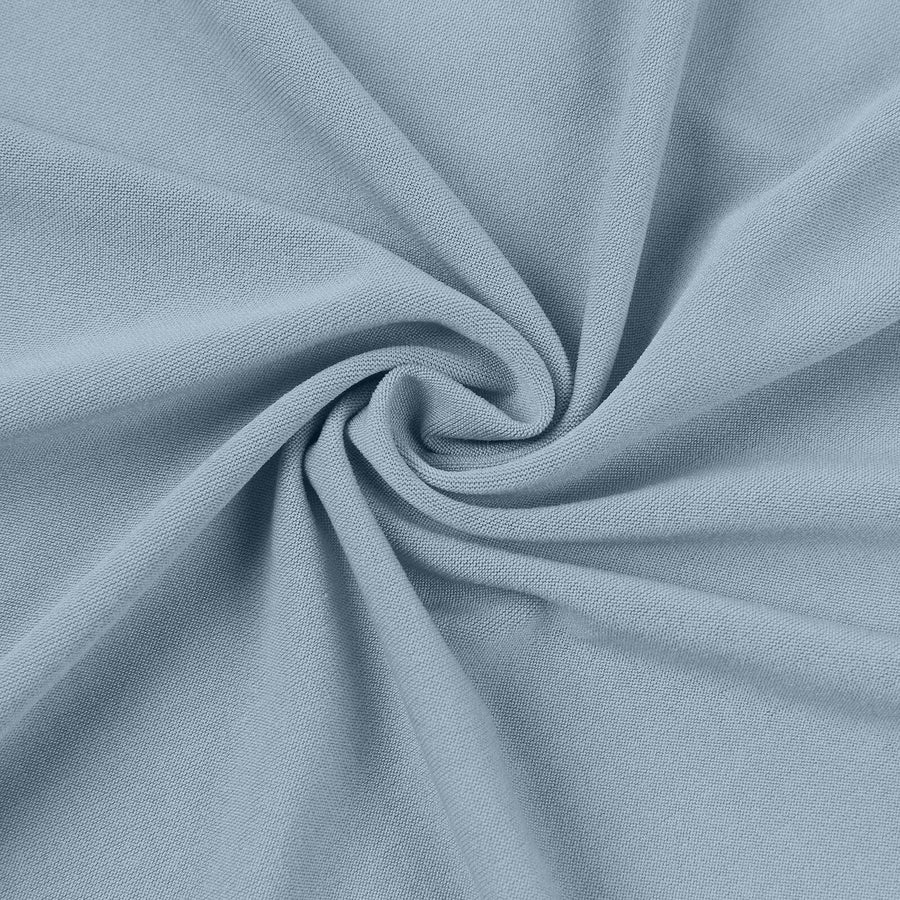 7.5ft Matte Dusty Blue Round Spandex Fit Wedding Backdrop Stand Cover#whtbkgd