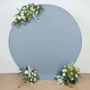 7.5ft Matte Dusty Blue Round Spandex Fit Wedding Backdrop Stand Cover