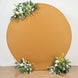 Matte Gold Round Spandex Fit Wedding Arch Backdrop Cover - 2-Sided Custom Backdrop Stand Arch Cover