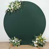 7.5ft Hunter Emerald Green Round Spandex Fit Wedding Backdrop Stand Cover
