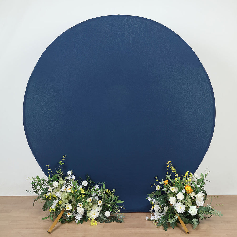 Round Spandex Fit Wedding Arch Backdrop Cover - 2-Sided Custom Fit Backdrop Stand Arch Cover