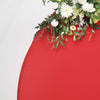 7.5ft Matte Red Round Spandex Fit Wedding Backdrop Stand Cover
