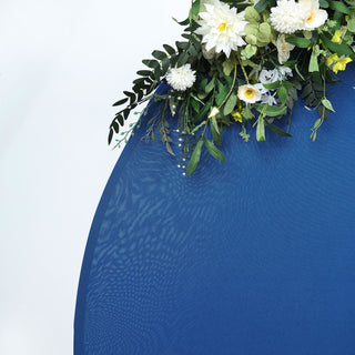Enhance Your Event Decor with the 7.5ft Matte Royal Blue Round Spandex Fit Party Backdrop Stand Cover