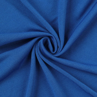 Transform Your Venue with the 7.5ft Matte Royal Blue Round Spandex Fit Party Backdrop Stand Cover