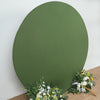 7.5ft Matte Olive Green Round Spandex Fit Wedding Backdrop Stand Cover