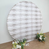 7.5ft White Rustic Wood Plank Pattern Stretch Fit Backdrop Stand Cover