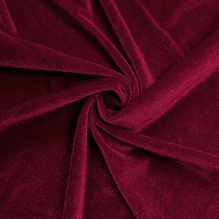 Create a Customizable and Stunning Event Decor with the 7.5ft Burgundy Soft Velvet Fitted Round Event Party Backdrop Cover