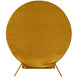 7.5ft Metallic Gold Soft Velvet Fitted Round Wedding Arch Cover