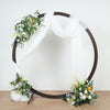 7.4ft Dark Brown Wood DIY Round Wedding Arch Backdrop Stand