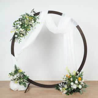 7.4ft Natural Brown Wood Arch, Event Backdrop Stand