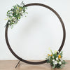 7.4ft Dark Brown Wood DIY Round Wedding Arch Backdrop Stand