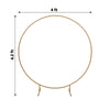 4ft Gold Metal Round Wedding Arch Table Centerpiece, Balloon Circle, Flower Frame Backdrop Stand