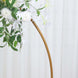 5ft Gold Metal Round Wedding Arch Arbor, Balloon Circle, Flower Frame Backdrop Stand