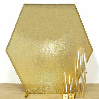 Add a Touch of Elegance with the Metallic Gold Shiny Sequin Backdrop