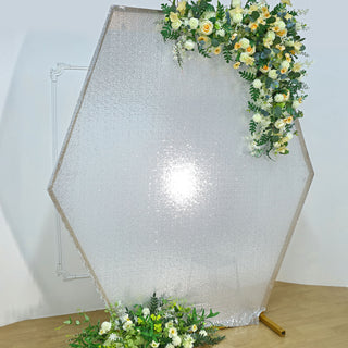 Transform Your Event with the Custom Fit Metallic Silver Sequin Backdrop