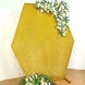 8ftx7ft Gold Metallic Shimmer Tinsel Spandex Hexagon Backdrop, 2-Sided Wedding Arch Cover