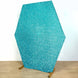 8ftx7ft Turquoise Metallic Shimmer Tinsel Spandex Hexagon Backdrop, 2-Sided Wedding Arch Cover