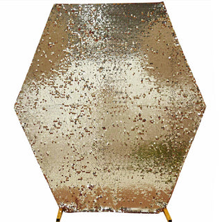 Turn Your Event into a Dazzling Affair with the Gold Sequin Backdrop Stand Cover
