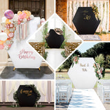 8ftx7ft White 2-Sided Spandex Fit Hexagon Wedding Arch Backdrop Cover