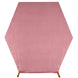 8ftx7ft Dusty Rose Soft Velvet Fitted Hexagon Wedding Arch Cover
