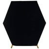 8ftx7ft Black Soft Velvet Fitted Hexagon Wedding Arch Cover
