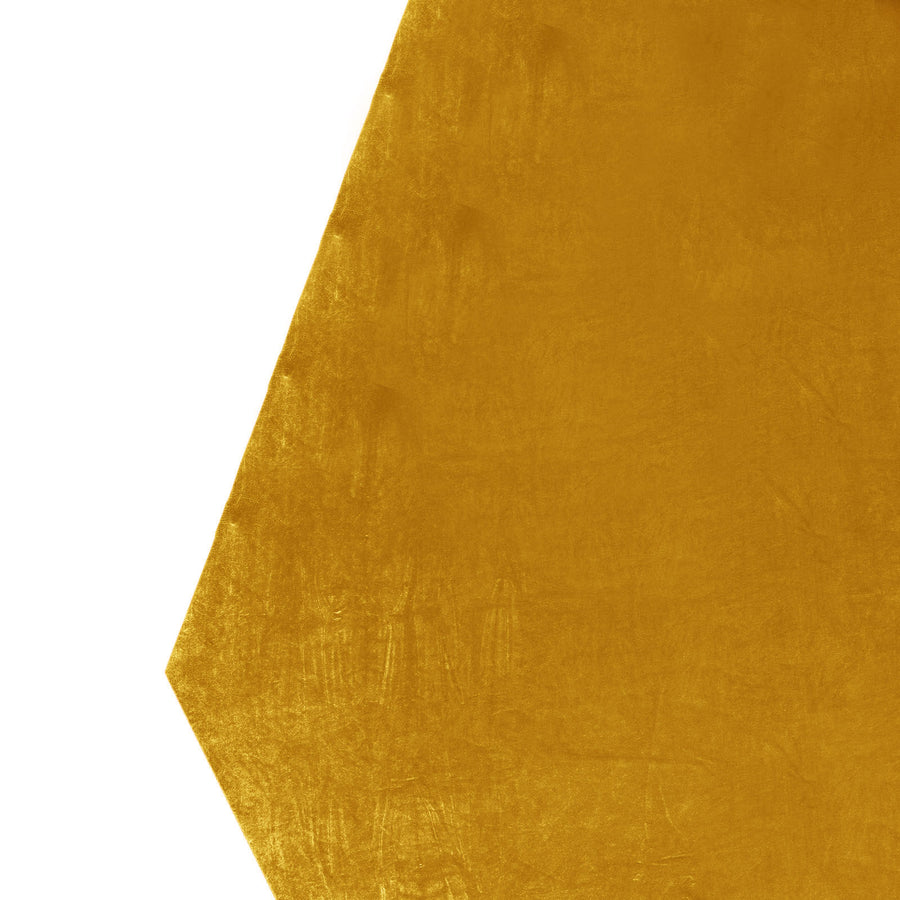 8ftx7ft Metallic Gold Soft Velvet Fitted Hexagon Wedding Arch Cover