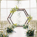 7ftx8.5ft Heavy Duty Wooden Dual Hexagon Wedding Arbor Backdrop Stand