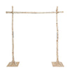 7.5ft Natural Birch Rustic Square Arbor Photography Backdrop Stand, Wooden Wedding Arch#whtbkgd