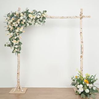 7.5ft Natural Birch Rustic Square Arbor Photography Backdrop Stand