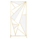 7ft Tall Gold Metal Rectangular Geometric Flower Frame Prop Stand#whtbkgd
