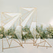 3ft Tall Gold Metal Triangular Geometric Flower Frame Prop Stand