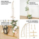 8ft Gold Metal Curved Flower Frame Balloon Arch Stand