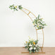 6.5ft Gold Metal Half Crescent Moon Wedding Arbor Frame, Curved Design Arch Flower Balloon Stand