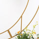 7.5ft Gold Metal Half Crescent Moon Wedding Arbor Frame, Curved Design Arch Flower Balloon Stand
