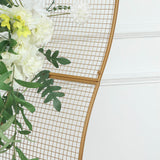 7ft Gold Metal Lattice Grid S-Shaped Wedding Arch Aisle Display Decor