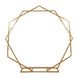 8ft Dual Geometric Shaped Gold Metal Hexagon & Heptagon Backdrop Stand