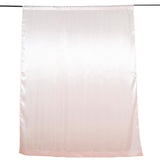 8ftx10ft Blush Rose Gold Satin Formal Event Backdrop Drape, Window Curtain Panel
