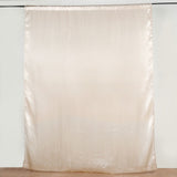 8ftx10ft Beige Satin Formal Event Backdrop Drape, Window Curtain Panel