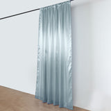 8ftx10ft Dusty Blue Satin Formal Event Backdrop Drape, Window Curtain Panel