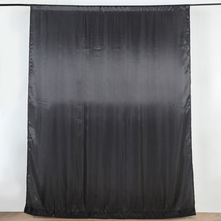 Versatile and Stylish: The Black Satin Window Curtain Panel