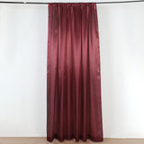 8ftx10ft Burgundy Satin Formal Event Backdrop Drape, Window Curtain Panel