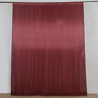 Durable and Reusable Burgundy Satin Backdrop Curtain