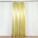 8ftx10ft Champagne Satin Formal Event Backdrop Drape, Window Curtain Panel