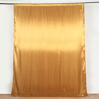 Transform Your Event with the 8ftx10ft Gold Satin Formal Event Backdrop Drape