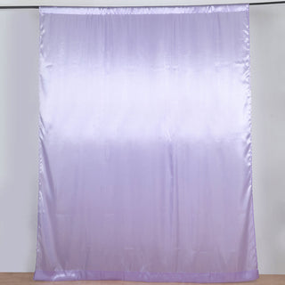 Make Your Event Shine with the Lavender Lilac Satin Formal Event Backdrop Drape